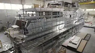 Fascinating timelapse of Numarine 37XP's first hull