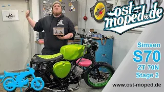 Simson S51Café-Racer Umbau | ZT70N Stage 2 | Leistung fürs Daily Moped 🥰