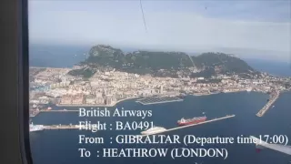 Takeoff From Gibraltar Airport /British Airways/27 April 2016