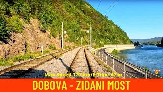 Cab ride - train drivers view on Slovenia's rail Dobova - Zidani Most in 4K