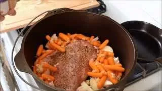 Corned Beef & Cabbage With Lodge 12Qt Cast Iron Dutch Oven