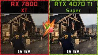 RX 7800 XT vs RTX 4070 Ti Super - FHD, QHD, UHD 4K