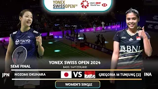 QF | Nozomi Okuhara (JPN) VS Gregoria Mariska Tunjung (INA) | YONEX Swiss Open 2024