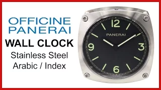 ▶ Panerai Wall Clock, Black Dial, Arabic Numerals, Stainless Steel UNBOXING & REVIEW - PAM 585