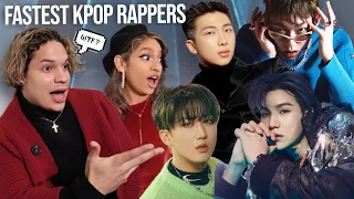 Waleska & Efra react the fastest KPOP RAPPERS (Male & Female)