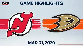 NHL Highlights | Devils vs Ducks – Mar. 01, 2020