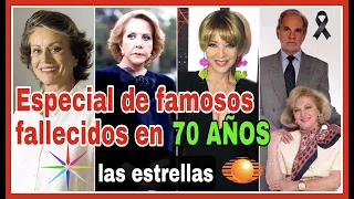 120 Famosos de 𝐓𝐞𝐥𝐞𝐧𝐨𝐯𝐞𝐥𝐚𝐬 𝐅𝐚𝐥𝐥𝐞𝐜𝐢𝐝𝐨𝐬 en 70 años de Historia de las Estrellas | CosmoNovelas TV