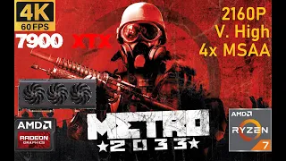 Retro Gaming Ep 20 | Metro 2033 | R7 5800X | RX 7900 XTX | 4K Very High