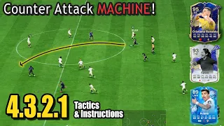 BEST META 4-3-2-1 COUNTER ATTACKING + PRESS TACTICS! FC 24 #eafc24 #fut #customtactics