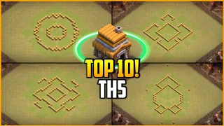 TOP 10! Town Hall 5 (TH5) Trophy/War Base Layout 2023 + Copy Link | Clash of Clans
