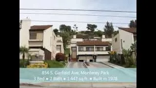 John Man Group TownHome for Sale: 854 S. Garfield Ave  in Monterey Park