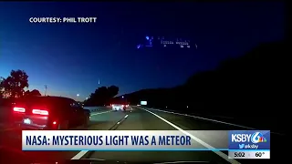 NASA says mysterious light in the sky Wednesday was a meteor