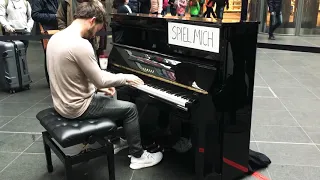 Public Piano: Metallica at Berlin Grand Central Station! Nothing Else Matters.