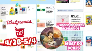 WALGREENS MUST DO DEALS 4/28-5/4 + SPEND BOOSTER SCENARIOS