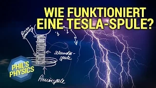 Tesla-Spule einfach erklärt. Induktion - Wie funktioniert eine Teslaspule? | Phil's Physics