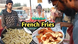 French fries in the road side of Pakistan Cheapest french fries