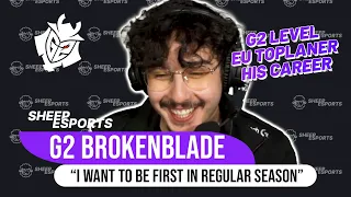 G2 BrokenBlade : Eastern Toplaner vs EU; his career; G2 level and more.