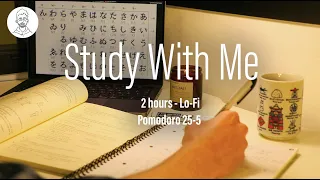 Study with me 2 Hours / Late night study 🌃🌙📚 / Pomodoro 50/10 / Lo-Fi