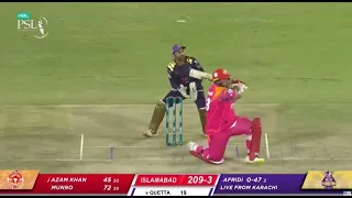 Azam Khan vs Shahid Afridi full battle. 5 Sixes 1 four