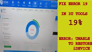 Fix 3utools struck at 19 percent Error Unable To Restore iDevice(-10)or(-2) iPhone/iPad(2020 method)