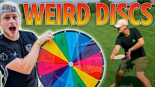 The Wheel Decides What Weird Disc We Throw | 10 Hole Disc Golf Challenge