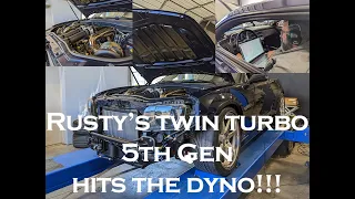 Rusty Emerson's Twin Turbo 5th Gen hits the DYNO!!!