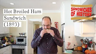 Hot Broiled Ham Sandwich (1893) on Sandwiches of History⁣