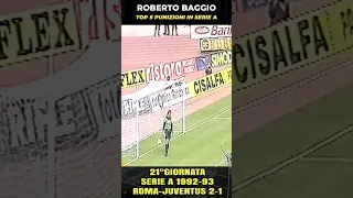 ROBY BAGGIO TOP 5  PUNIZIONI IN SERIE A NEGLI ANNI 90 #shorts #casastene #robertobaggio