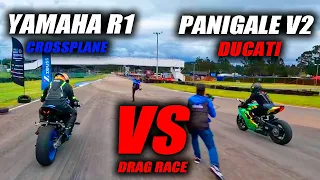 🔥Yamaha R1 VS Panigale V2🔥Fullgass Drag Race