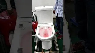 Splash water test of Rimless toilet while flushing from Vantina