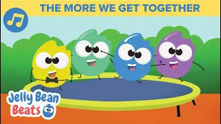 😁 The More We Get Together The Happier We'll Be | Kids Songs w/ Lyrics Sing Along 🎵 Jelly Bean Beats