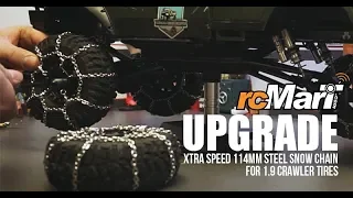 Upgrade - Xtra Speed 114mm Steel Snow Chain For 1 9 Crawler Tires by Awe rc