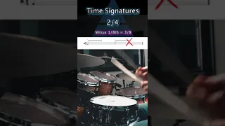 Super Easy Time Signature Breakdown!  Starting in 4/4 time and subtracting 1/8th  note every 4 bars.