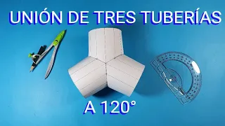 UNIÓN DE TRES TUBERÍAS A 120°