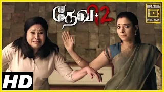 Devi 2 Tamil Movie Scenes | Tamannaah hold captive in mid-air | Kovai Sarala-Tamannaah sign contract