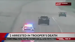 2 arrested after ISP trooper struck and killed during police pursuit; INDOT video captures the tragi