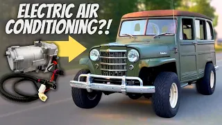 How We Used ELECTRIC AIR CONDITIONING And POWER STEERING In Willys Wagon Wrangler Hot Rod! Ep.19