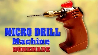 How to make Mini Drill Machine at home - DIY Homemade Micro Drill Machine - SIMPLE