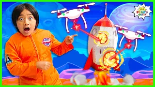 Ryan goes on a Space Adventure try to get away from Aliens!