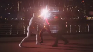 CW Flash Lightsaber Fight with Duel of the Fates