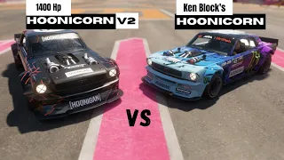 1400hp AWD Hoonicorn vs Ken Block's Hoonicorn V2 Drag Race