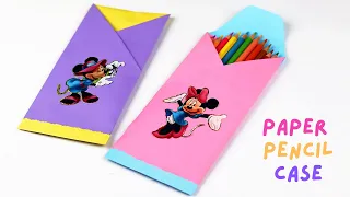 How To Make Paper Pencil Case- Back To School Craft | DIY Pencil Box | DIY Folder Organizer