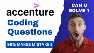 Coding | Accenture On campus latest coding questions | Accenture Assessment test 2024