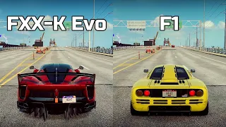 NFS Heat: Ferrari FXX-K Evo vs McLaren F1 - Drag Race