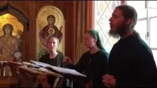 Russian monk singing the Lord's prayer in Syriac (Aramaic)