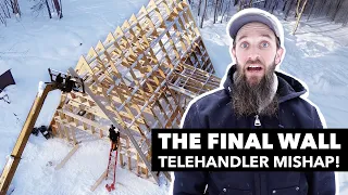Our Biggest WOOPSIE Thus Far | Framing Up The Final Exterior Wall of Our Off-Grid A-Frame Build