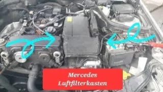 🚘🔧 Mercedes Luftfilterkasten Ausbau w203 Luftmassenmesser Steuergerät w204 c200 m271 Auto kfz