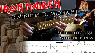 Iron Maiden - 2 Minutes To Midnight Dave Murray's solo lesson (with tablatures and backing tracks)