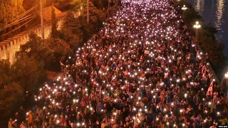 Georgians Demand Detainees' Release At Latest Protest Over 'Foreign Agent" Bill