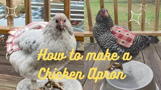 How to Sew a Chicken Apron/Saddle - plus easy to make pattern - Sewing Series 1